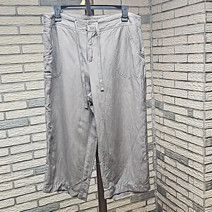 Coldwater Creek Linen Blend Capris, Natural Fit Sz 12 Like New